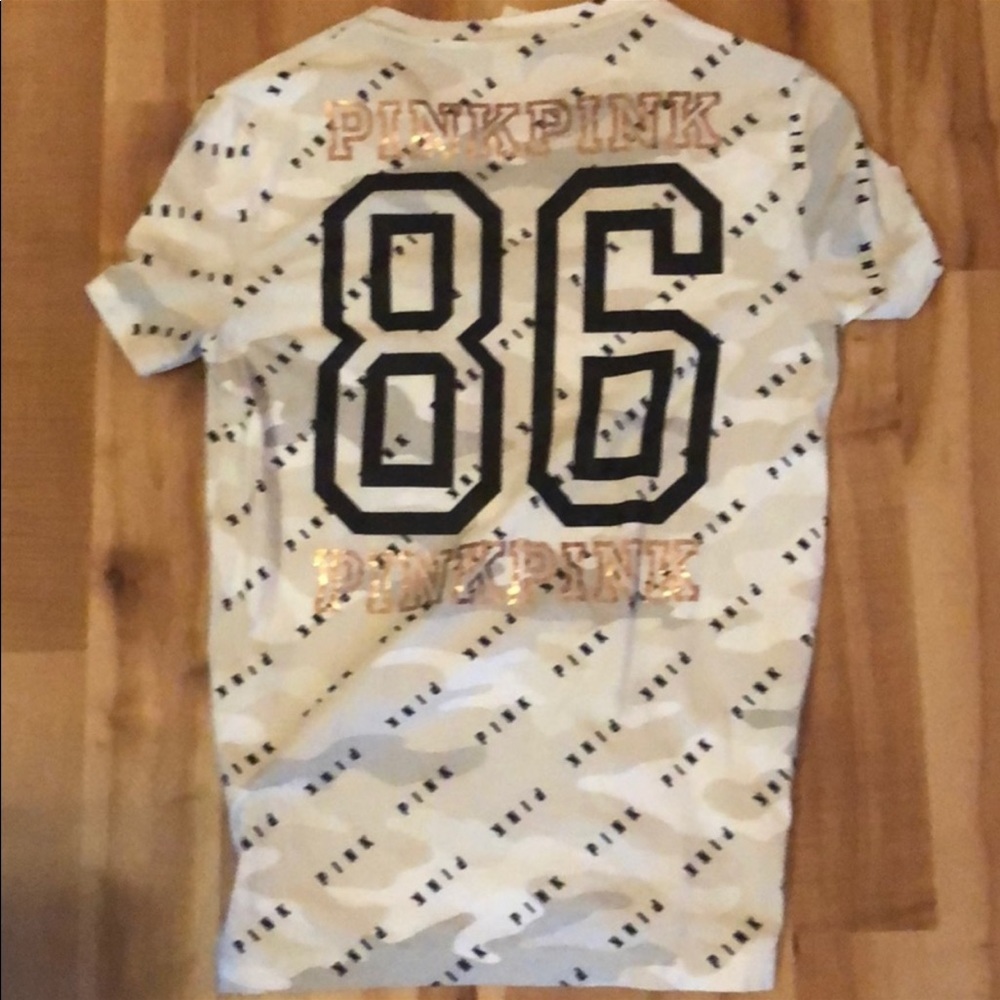 White camo PINK VS shirt